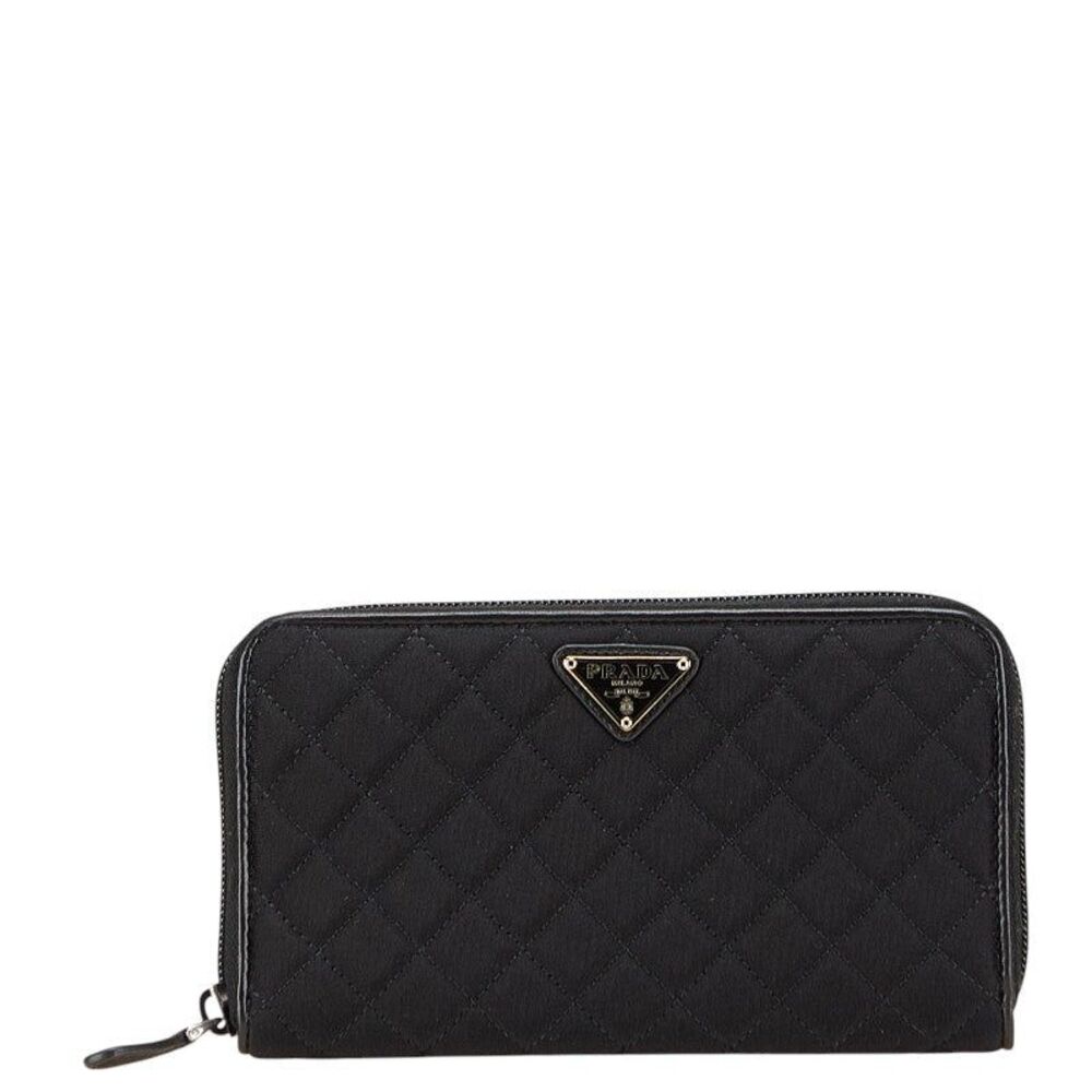 Prada Triangle Logo Plate Long Wallet